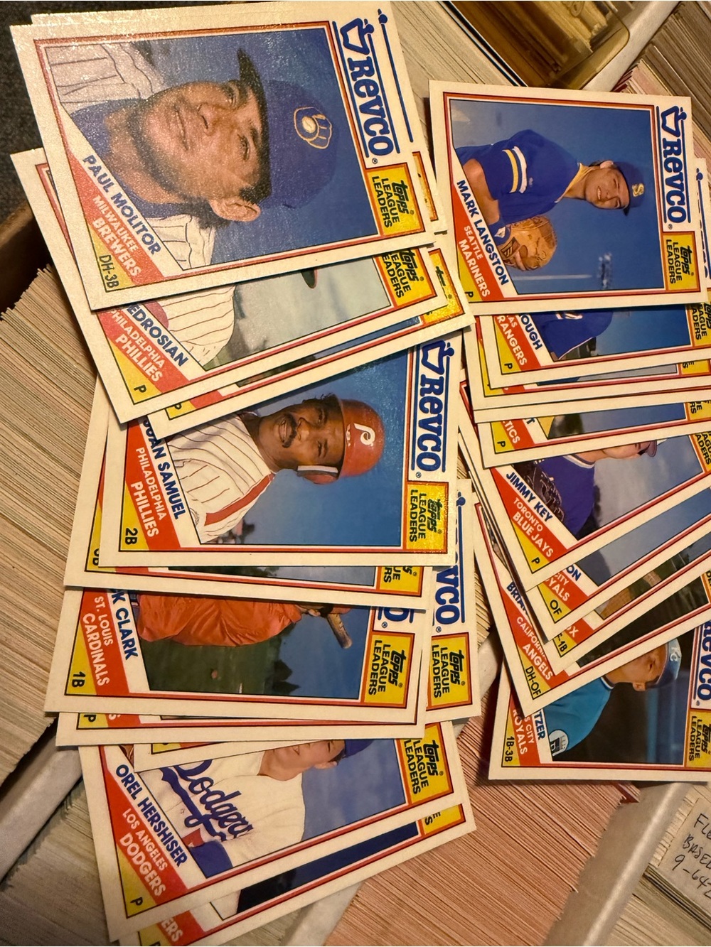 Topps Baseball Cards Revco 1988 set of 21 Topps league leaders